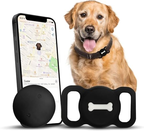 Traceur de Chien, Tracker d'animaux avec étui pour Collier pour Chien, Traceur Chien sans Frais mensuels pour Le Suivi de la localisation, Fonctionne avec Find My, Pas de Traceur GPS Chien.