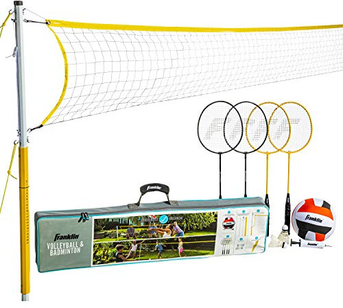 Franklin Sports Family Volleyball Badminton Combo Set