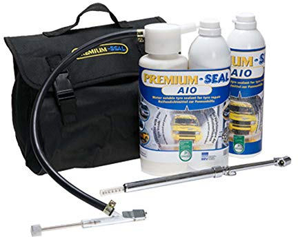 Premium-Seal Reifenpannenset AIO 700ml, Reifendichtmittel für SUV, Camper, Transporter Reifen bis 5 bar,Single-Bereifung