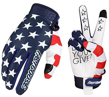 EXCEREY Star Cycling Gloves Mountain Bike Gloves for Outdoor Sports, Driving, Climbing for Men & Women (Blue, Size XL)