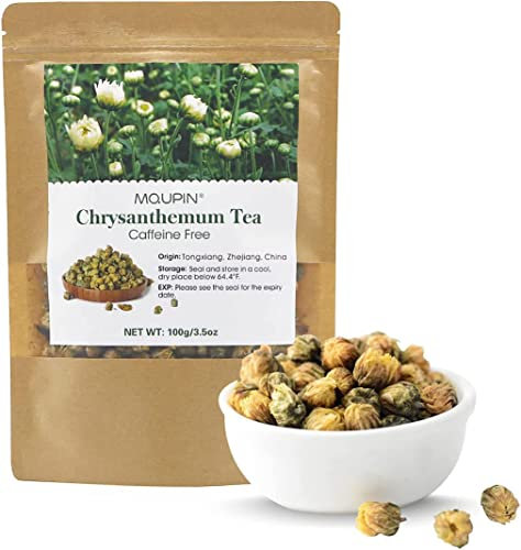 MQUPIN Chrysanthemum Tea Flowers Loose Leaf 3.5 oz/100g, Whole Dried Chrysanthemum Flower Buds, Chinese Herbal Tea