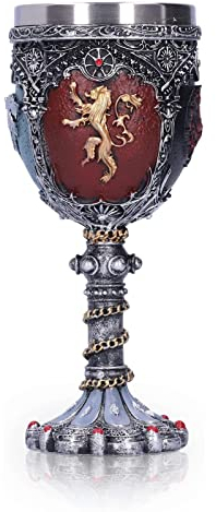 7,1x2,8 in Gobelet Lion en Acier Inoxydable, 11,1 Oz Résine 3D Calice de Vin Coupe Gobelet Calice de Vin Médiéval Tasse à Boire Gothique Nouveauté Idéal Pour Halloween Bar