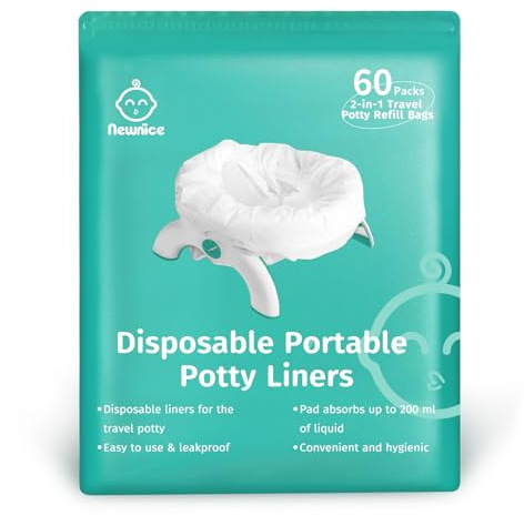 [60 Count] Newnice Disposable Potty Liners for OXO Tot 2-in-1 Go Potty