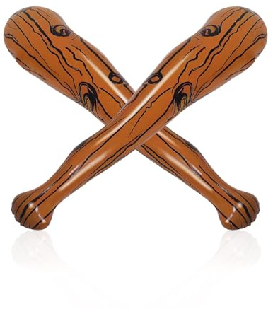 BLMHTWO Lot de 2 bâtons gonflables en bois pour homme des cavernes