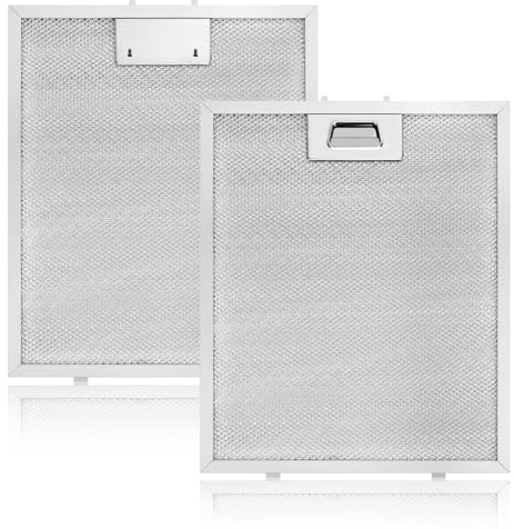 2x Metallfettfilter für Dunstabzugshaube 320x260mm Filter Metall Ersatzfilter Aluminium-Fettfilter Austauschfilter Metallfettfilter Universal für Küchenabzugshauben