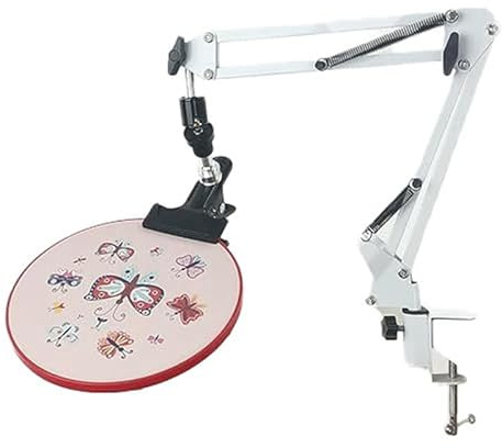 JUJNE Soporte para bastidor de bordado, soporte giratorio de punto de , soporte para bordado a mano, soporte para bastidor, adecuado para bordar, fácil instalación, fácil de usar