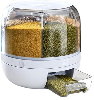 Flingdispenser Flingbehållare Risdispenser Med Stor Kapacitet Spannmålsförvaringsbehållare För Torrfoder För Spannmålsbönor Liktornar Livsmedelsdispenser Matbehållare(27cm)