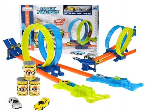 Juguete de Pista de Carreras de 163cm con Coches