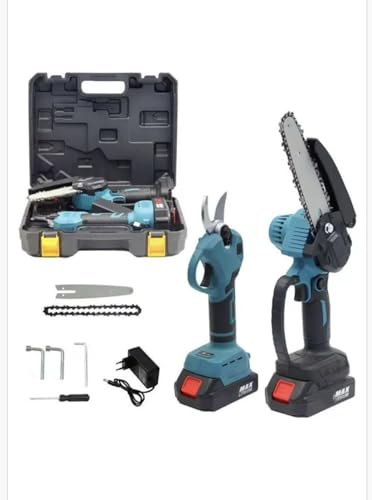 Forbici Elettriche da Potatura, Batteria al Litio, Testa di Taglio SK5, Set con Valigetta,