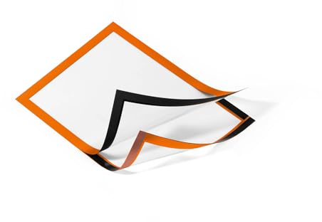 Durable Info-Rahmen Duraframe (A4, selbstklebend mit Magnetverschluss) 2 Stück, orange, 487209
