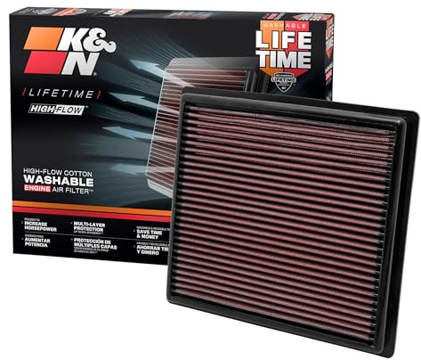 K&N 33-2443 Motorluftfilter: Hochleistung, Prämie, Abwaschbar, Ersatzfilter,Erhöhte Leistung, 2010-2019 (Highlander, RAV4, Sienna, Avalon, Camry, ES 350, NX300, Rx350, L200, Triton)