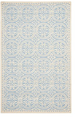 SAFAVIEH Tappeto Tradizionale per Soggiorno, Sala da pranzo, Camera da letto - Cambridge Collection, A Pelo Corto, Azzurro e avorio, 244 X 305 cm