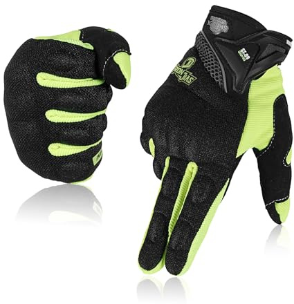 BORLENI Guanti Moto, Touchscreen, Protezione Dita, Traspiranti