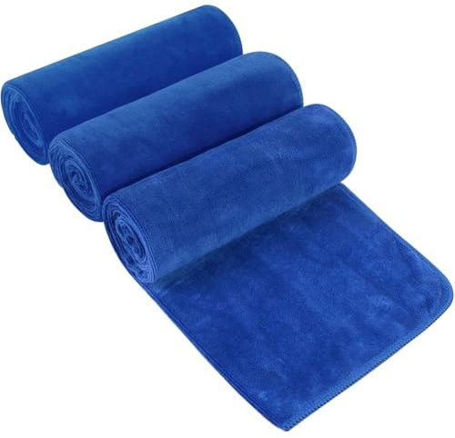 HIDMD Microfibre Gym Towels Sports Towels 40CMX80CM Fast Drying Absorbent Workout Sweat Fitness Yoga Camping 3Pack Blue