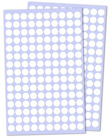 10mm Gommettes Autocollantes Rondes - Blanc, 3000 Pieces