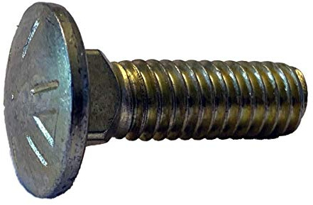 Small Parts 5024C8 1/2-13 x 1-1/2 Carriage Bolt Grade 8 Fully Threaded Zinc Yellow (Pack of 10)