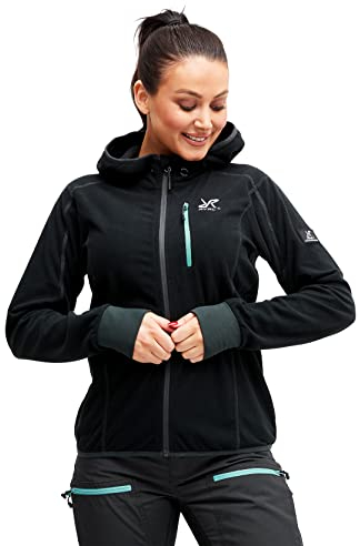 RevolutionRace Trekker Hoodie für Damen, perfekt für Wanderungen und Outdoor-Abenteuer, Black, S