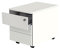 Schrank & Stuhl | abschließbarer Büro-Rollcontainer mit 3 Schubladen und Materialschale | 54 x 42 x 60 cm (HxBxT), Weiß