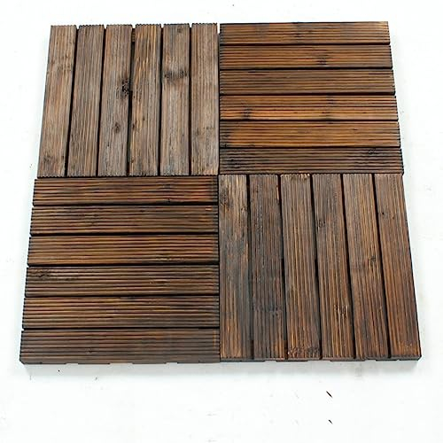 Teak-Duschmatte – Teakholz-Badematte – Holz-Duschmatte – rutschfeste Fußmatte für drinnen oder draußen – Saunamatte aus Holz (gerade Linie, 76,2 x 76,2 cm)