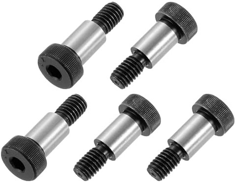 QUARKZMAN Bulloni a spalla con testa esagonale a presa esagonale in acciaio legato, Lunghezza spalla 3/4, Diametro spalla 1/2, Filettatura 3/8, 6 pezzi