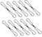 BEBEMOKO 10 x drehbare Haken, Doppel-Clip, Windspiel-Haken, Edelstahl-Kugellager-Aufhänger für Outdoor-Dekoration, 8 cm Länge, zum Aufhängen von Windglocken und Zubehör