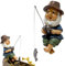 Norhogo 1pcs Garden Gnomes Statue Resin Figurine Dwarf Sculpture Decor, Fishing Gnome Statue, garden gnomes outdoor funny for Lawn, Yard, Balcony, Porch, Patio, Home, Indoor Outdoor Decorations