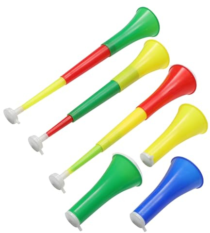 6 Piezas Trompetas Telescópicas de Plástico para Fútbol Musicales para Eventos Deportivos para Fiestas y Celebraciones Color Aleatorio