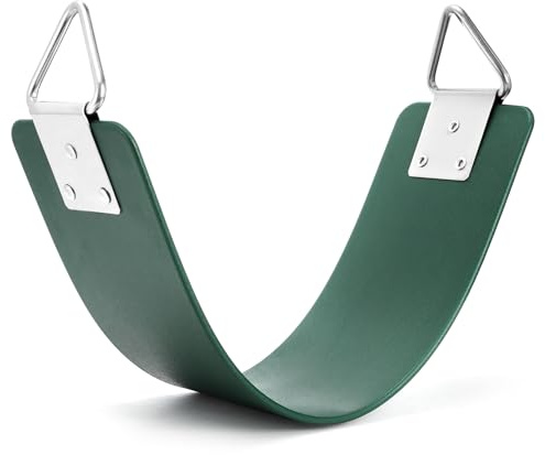 WUWEOT Swing Seat, Replacement Swing with Metal Triangle Ring, Support 250lb Heavy Duty 24 x 6 Inch Outdoor Playground Swingset for Kids & Adults