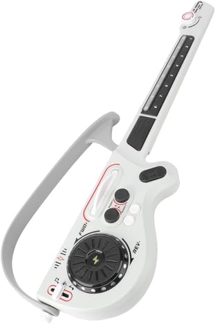 Eminchu Chitarra per Bambini, Strumento Musicale Elettronico Pieghevole Senza Corde, Strumento di Apprendimento della connettività con funzionalità di Sviluppo Musicale, Ideale per Bambini (WHITE)