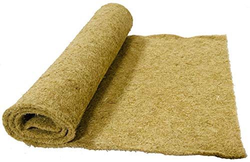 pemmiproducts Nagerteppich 100% Hanf, Meterware, 0,40 m x 25,00 m x ca. 0,5 cm dick, Nagermatte, Hanfmatte für Kaninchen,Meerschweinchen, Nager,Hemp mat