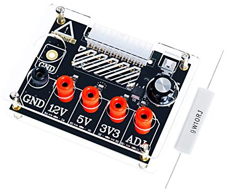CQRobot ATX Power Supply Breakout Board and Acrylic Case Kit. with ADJ Adjustable Voltage Knob, Supports 3.3V, 5V, 12V and 1.5V-9.0V, 2A Maximum Output, Reset Protection.