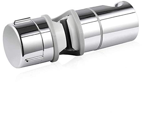 Handbrause Halterung, verstellbar Duschhalterung, Brausehalter für Slide Bar 18-25 mm außen Durchmesser, ABS Grade Kunststoff, Verchromt (Silber)