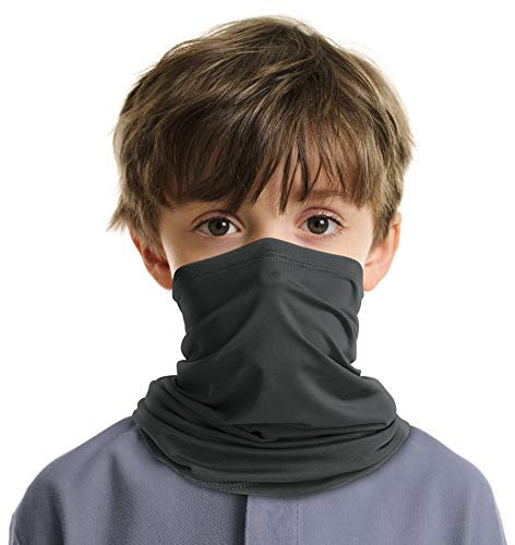 LUNGEAR Bandana for Kids Neck Gaiter Washable Multifunction Headwear Elastic Face Scarf Cooling Headband Snood with Dust Sun Protection for Outdoor Sports