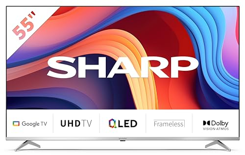 Sharp 55GP6260E GOOGLE TV™ 55 4K ULTRA HD QLED. Google TV™ 4K Ultra High Definition Frameless Quantum Dot con eccezionali funzionalitàmultimediali.