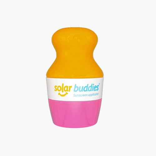 Solar Buddies Aplicador de Protector Solar - Rosa Individual - Aplicador Recargable de Esponja para Protector Solar, Crema Solar y Loción para Niños, Adultos y Familias - Contiene 100ml