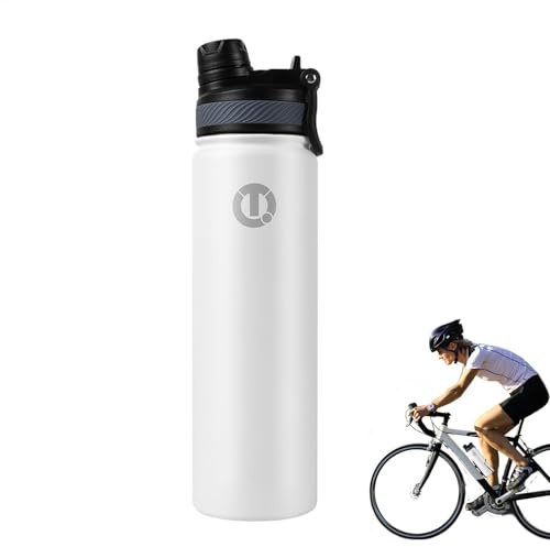 Cykelvattenflaska, vattenflaska i rostfritt stål - vattenflaska i rostfritt stål för vandring 23 oz/650 ml | Utomhus vattenkokare med kapacitet, sportutrustning