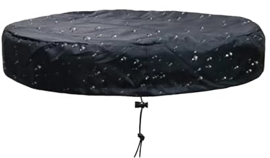 Cubierta Para Bidón Con Cordón - Tapa Protectora Con Cordón Ajustable Para Contenedores,Protector Impermeable Para Barril En Jardín Terraza Patio Trasero