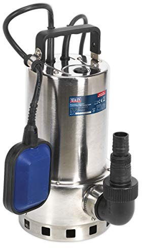 Sealey Wps225A Submersible Stainless Water Pump Auto Dirty Water 225Ltr/Min 230V