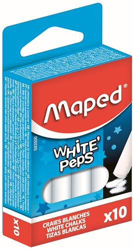 Maped M593500 - Kreide Peps, 10er Packung, rund, weiß