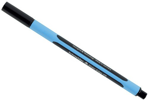 Schneider writing instruments ballpoint pen Slider Edge, cap model, XB, black, barrel color cyan-black, (Pack of 1)