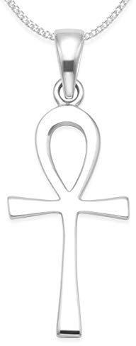 Argent 925 Collier Ankh Argent Chaîne de 40 cm - Pendentif Croix - Taille: 30 x 10 mm - coffret cadeau - 8033/8500