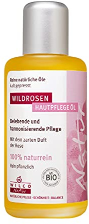 Wilco Wildrosenöl BIO - 100 ml Flasche - 100% pur & naturrein - für Körper & Gesicht zur natürlichen Hautpflege