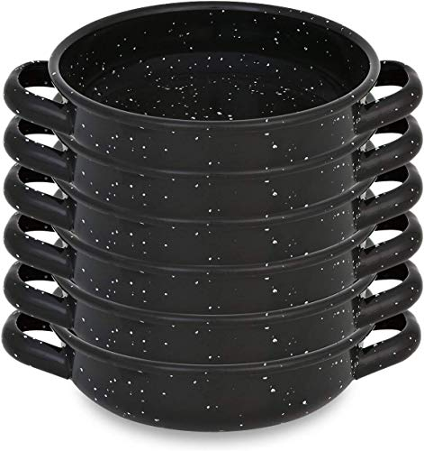 Menax - Paella Pfanne Mini - Stahl Antihaftbeschichtet - Schwarz - Set 6-16 Zentimeter