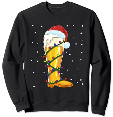 Mon Noël de bottes de bière du Père Noël Sweatshirt