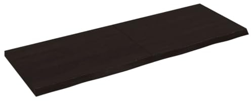 vidaXL Tafelblad 140x50x(2-4) cm behandeld eikenhout donkerbruin