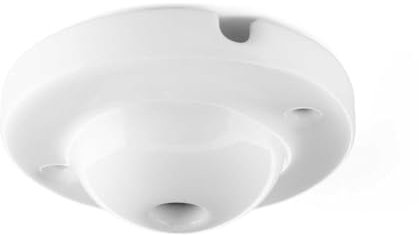 Baldacchino minimale in porcellana, ideale per lattine, bianco smaltato