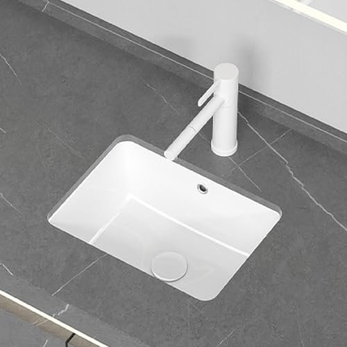 HPTHLY Bathroom Vessel Sink Modern Simple Washbasin Undercounter Wash Basin Easy To Install Scratch Resistant Sink For Small Apartment Home Hotel Restaurant RV Kitchen Powder Rooms