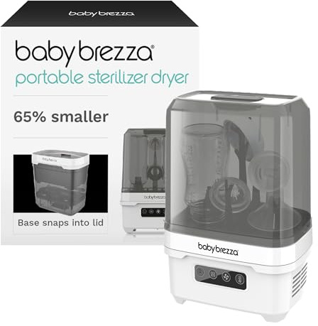 Baby Brezza Portable Baby Bottle Sterilizer Dryer for Travel - Mini Sterilizer Fits Bottles, Pump Parts and Accessories