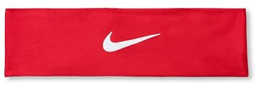 Nike Men's Dri-Fit Fury Classic Headband Running Fitness Training Sports Hair Band Sweat-Wicking University Red/White/White, One Size