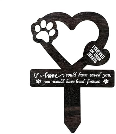 Marqueur funéraire pour chien – Piquet commémoratif de jardin pour animal domestique, marqueur de condoléances en plein air, plaques commémoratives pour perte d'animaux de compagnie, piquet de